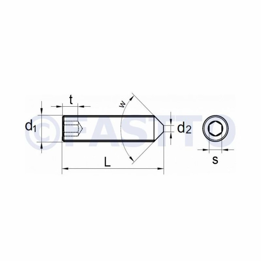 Materials * | Grub Screw Cone End M5X6