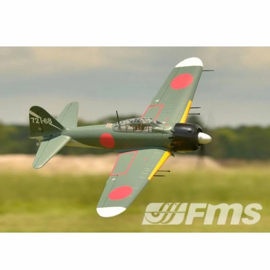 Airplanes * | Fms Zero A6M5 1100Mm Pnp + Reflex Gyro System