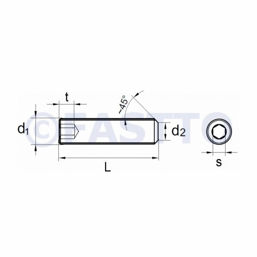 Materials * | Grub Screw Crater End M5X16