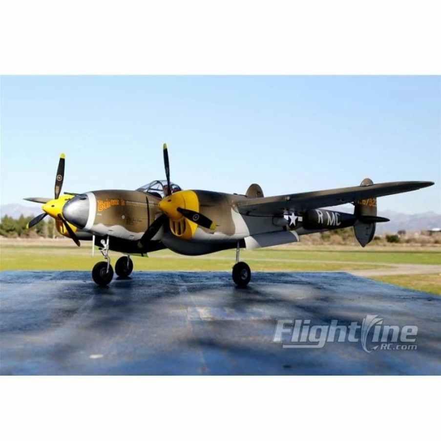 Airplanes * | Freewing Flightline P-38L Lightning 1600Mm Pnp (Allied Green)