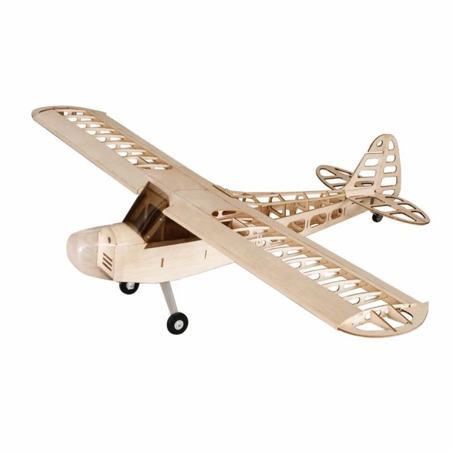 Airplanes * | Dancing Wings Hobby Dw Hobby J3 Piper Cub 1.2M (Cnc Wood Kit + Motor)