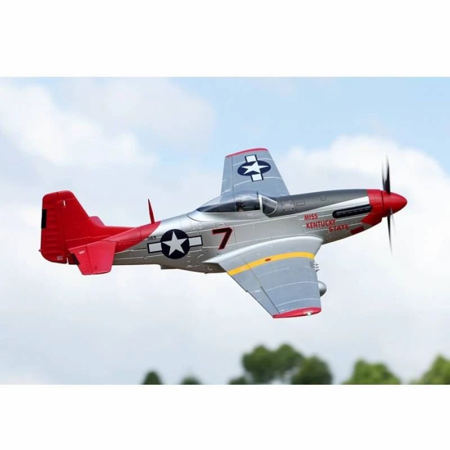 Airplanes * | Fms P-51 1700Mm Pnp V2 (Red) + Reflex Gyro System