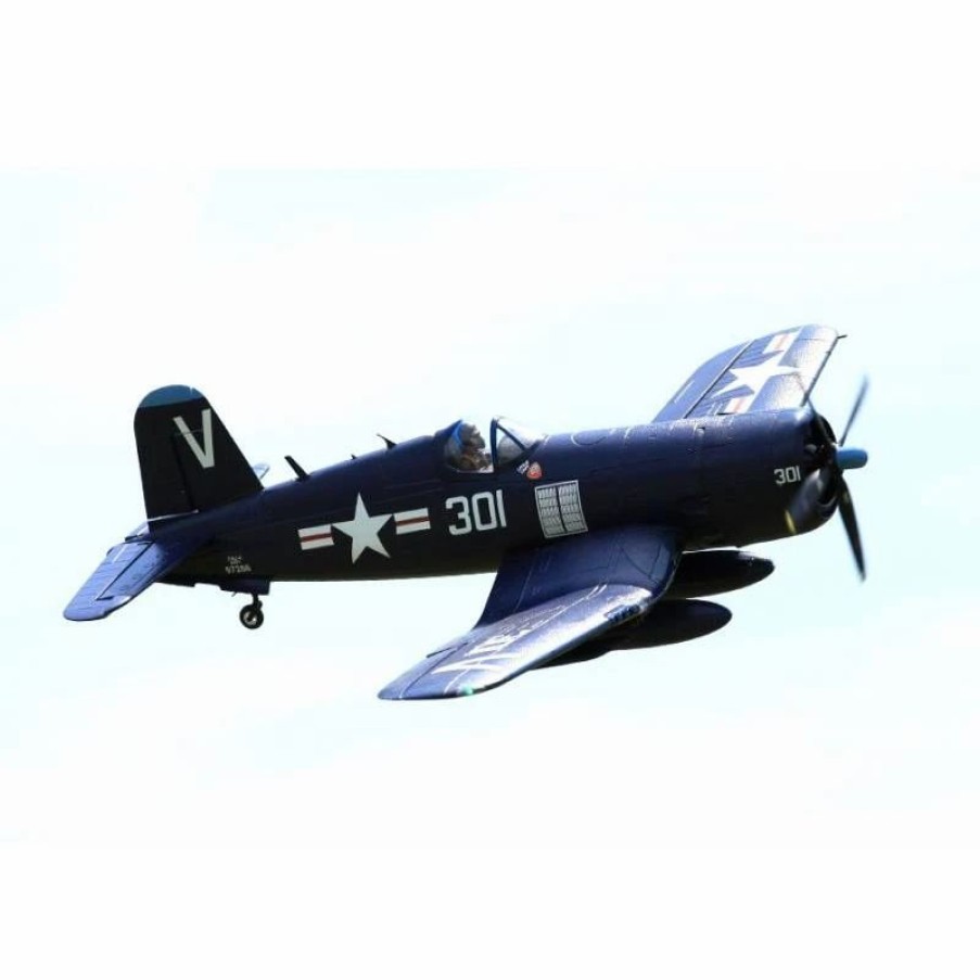 Airplanes * | Fms F4U-4 V3 1400Mm Pnp (Blue) + Reflex Gyro System