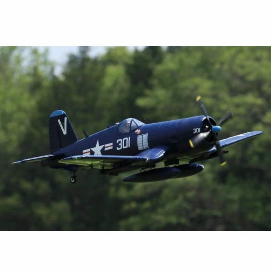 Airplanes * | Fms F4U-4 V3 1400Mm Pnp (Blue) + Reflex Gyro System