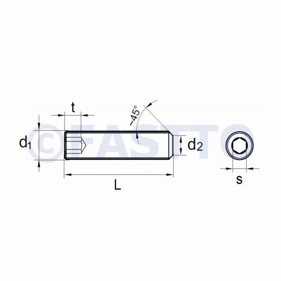 Materials * | Grub Screw Crater End M5X6